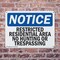 Signmission Restricted Residential Area No Hunting Or OSHA Notice Sign, Plastic, 10in W x 7in L, 2PK OS-2PACK-NS-P-710-L-18091 - alternate 7